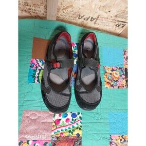 ANHU GRAY & BLACK MARY JANE ROUND TOE ADJUSTABLE HIKING OUTDOOR SHOES Sz 10.5